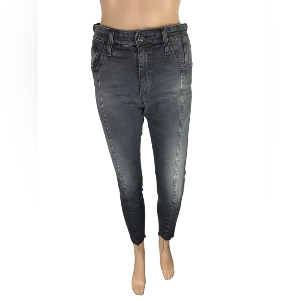 AG Adriano Goldschmied Womens Jeans Farrah ankle high rise skinny black size 28 - Picture 2 of 15